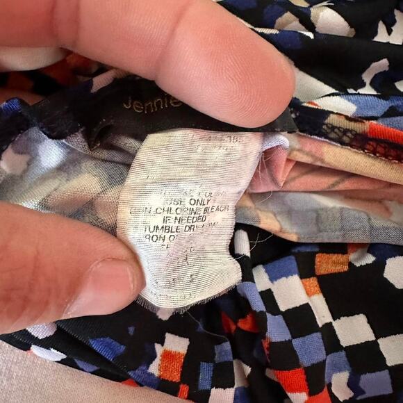 Womens Top Size Large Geometric Indie Abstract Professional Summer Office Wear - Picture 7 of 7